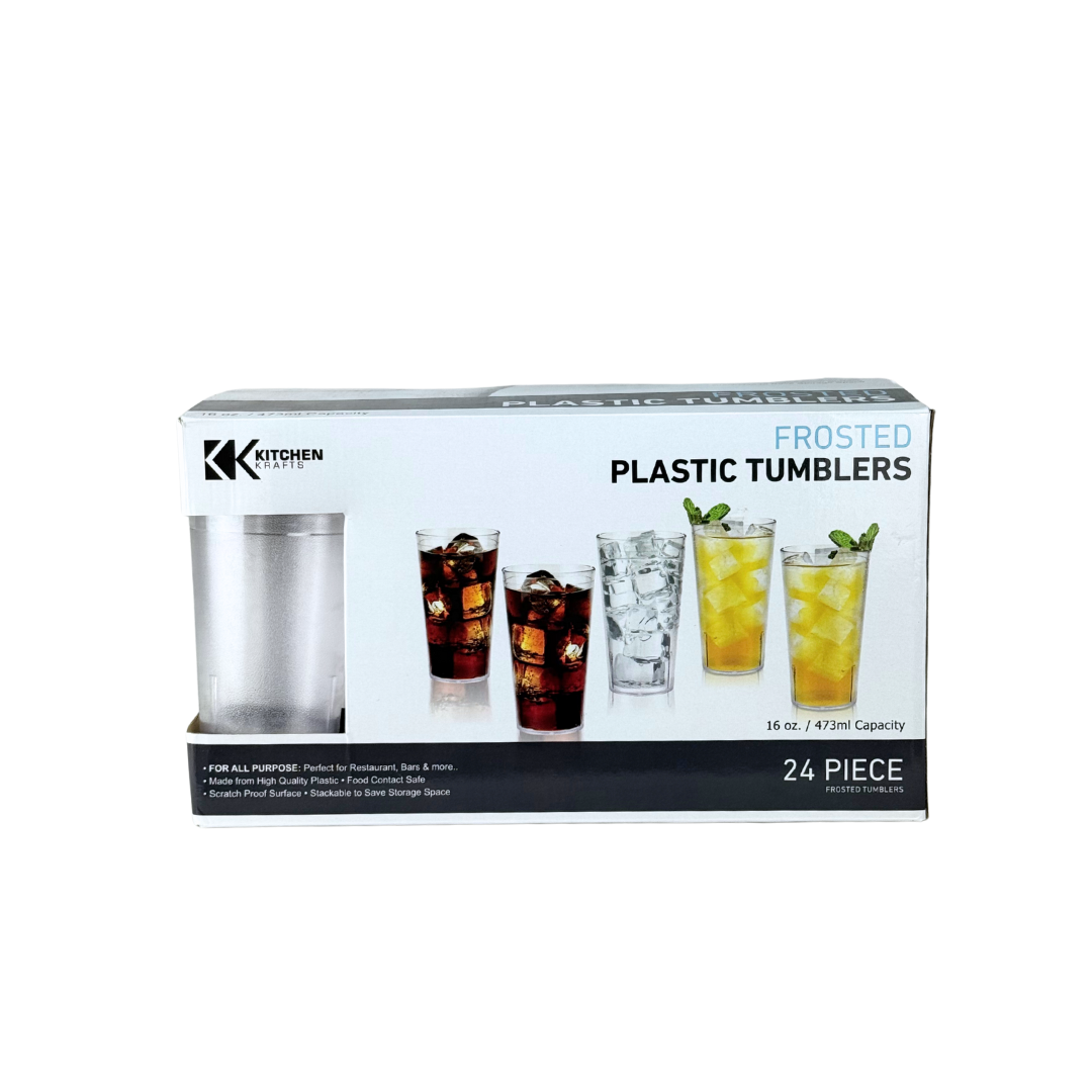 Kitchen Krafts Frosted Plastic Tumblers 24pcs